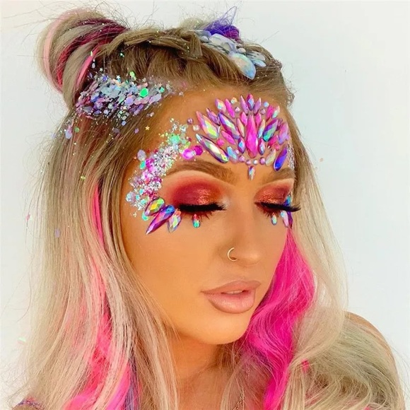 Rave Festival Crystal Rhinestone Face Jewels - Picture 8 of 16